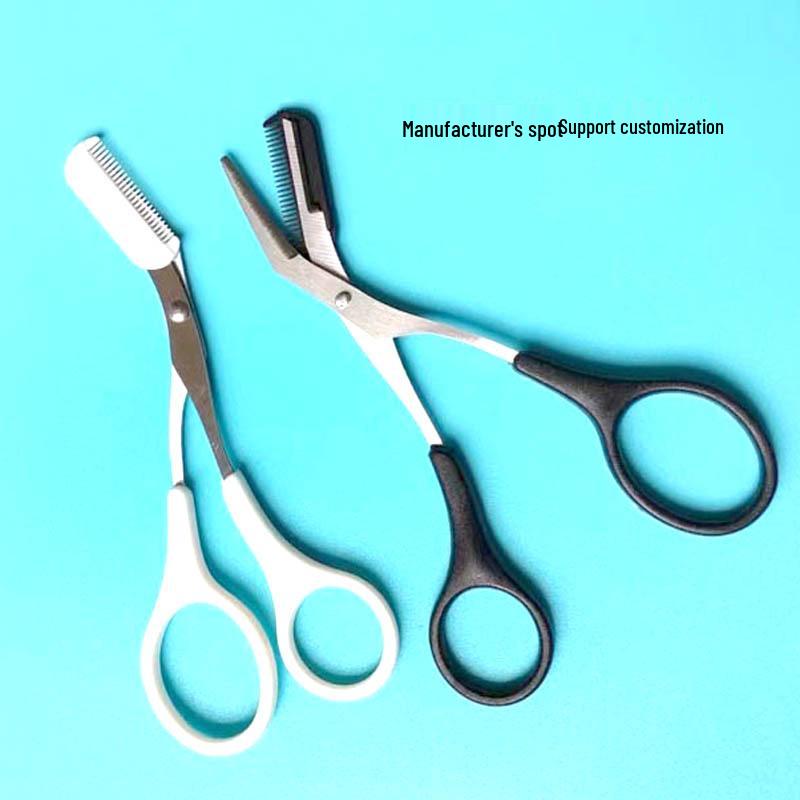 

Stainless Steel Eyebrow Trimming Scissors and Comb Makeup Tool