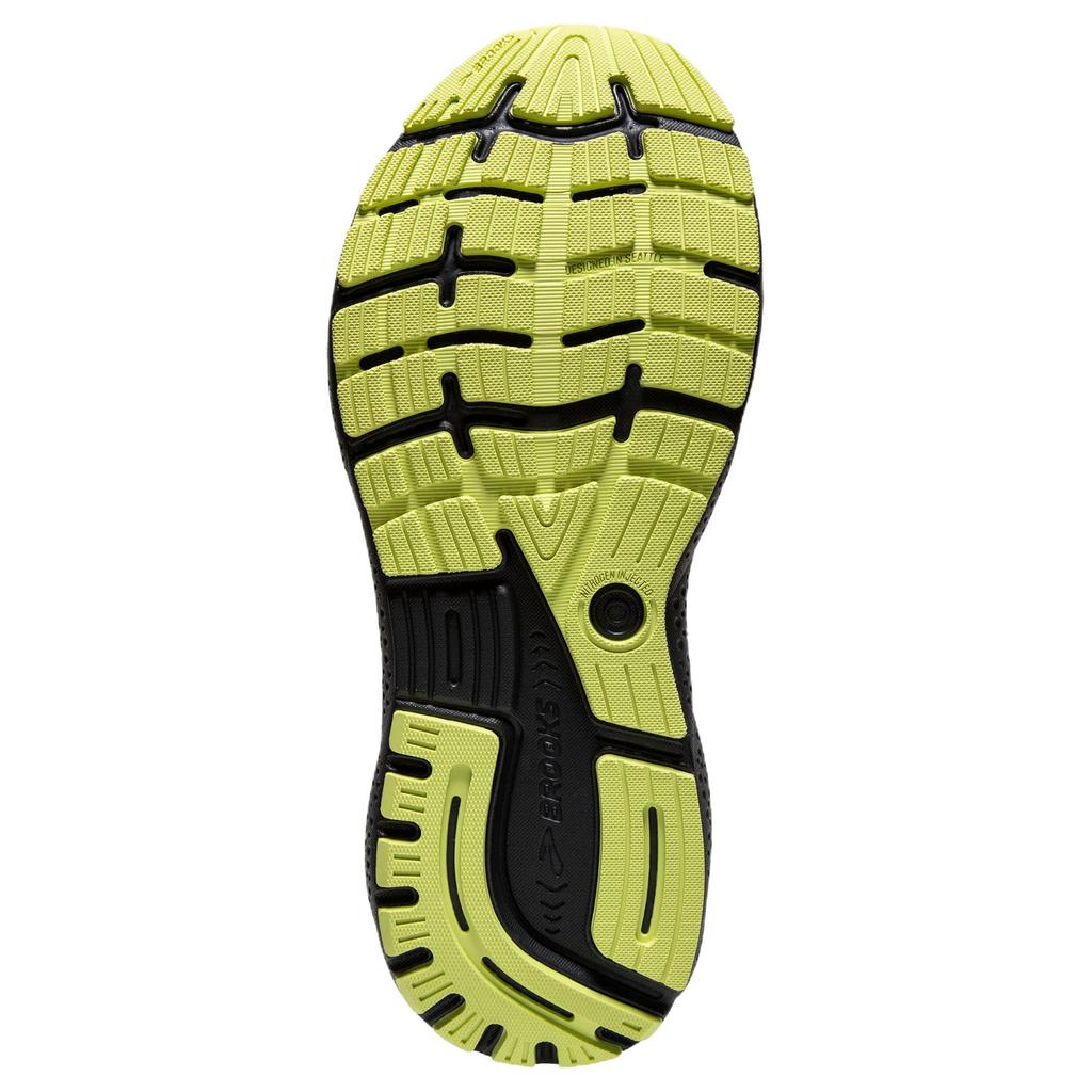 Brooks Ghost 16 Extra Wide Primer Grey Lime Men Sneakers Yellow 110418-2E-040