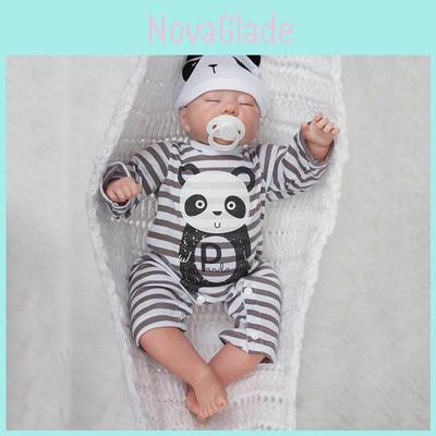 Real Life 20" Reborn Dolls Soft Silicone Vinyl Handmade Realistic Newborn Doll Boy With Gentle Touch Vinyl Head And Limbs