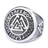 Mens Viking Rune Ring Titanium Steel Jewelry Norse Symbol Unique Stylish Accessory