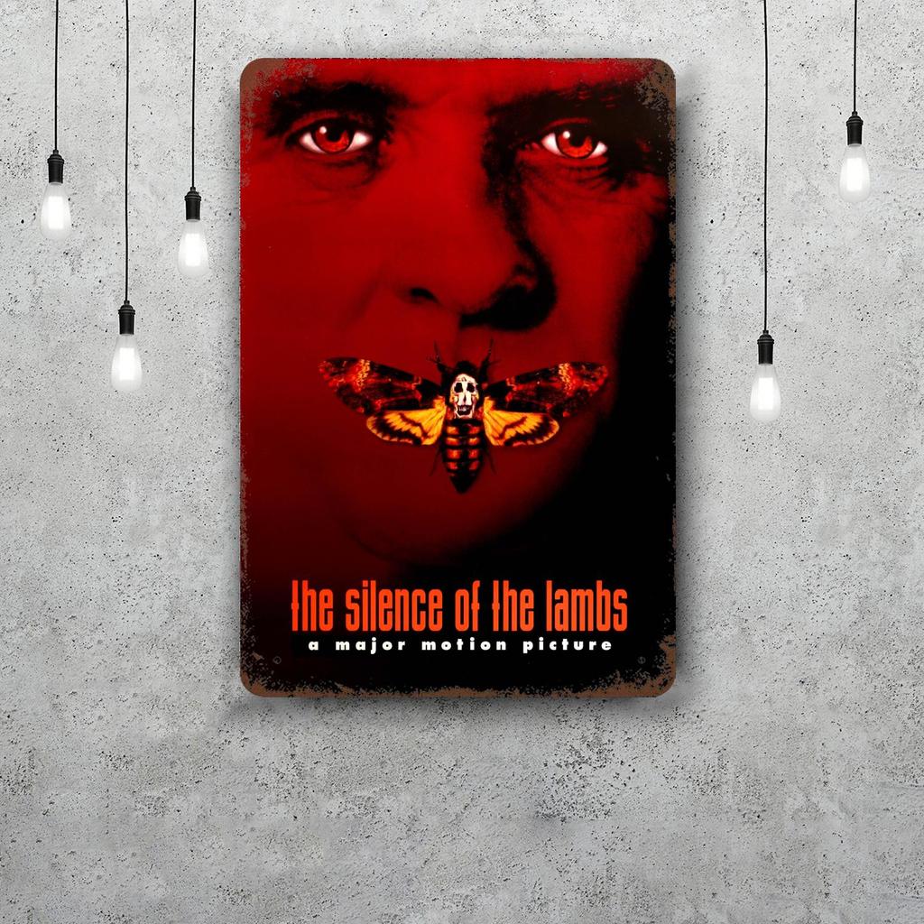 Silence of the Lambs Retro Vintage Tin Sign Poster Decorative Plaque Metal Plate Wall Decor