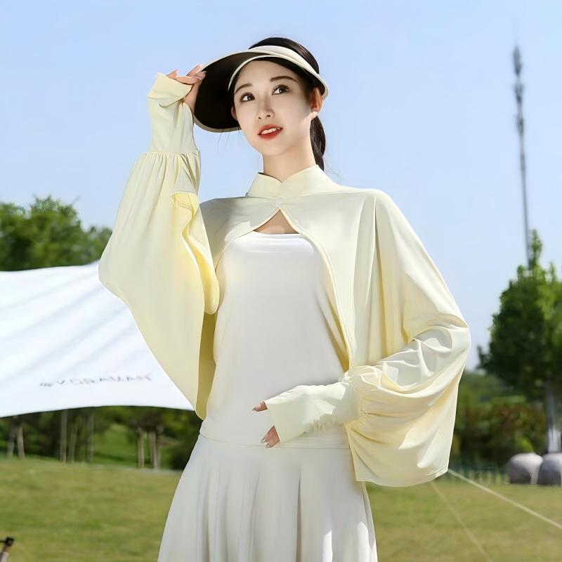 Women's Summer Loose Fit Ice Silk Sun Protection Cape with UPF 50