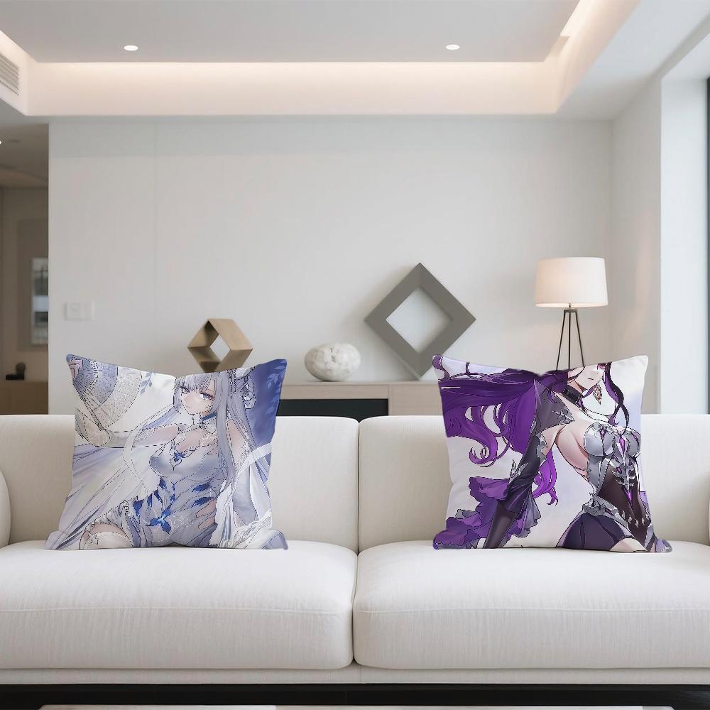 Game D-Duet Night Abyss cushion cover For Sofa Car Office Cafe Soft And Comfortable Double-Sided Printing Pillow Cover