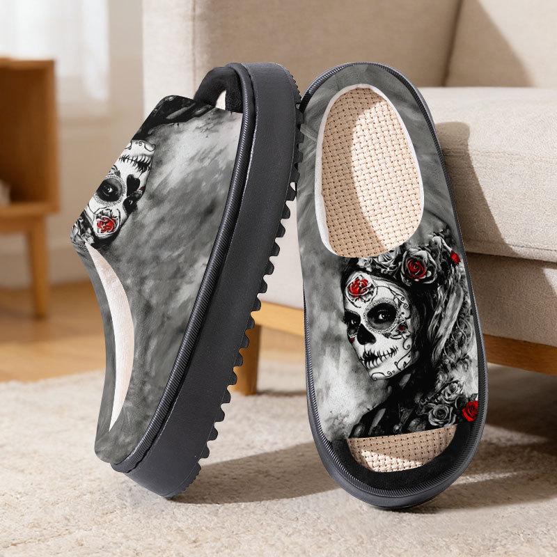 Exclusive Cartoon Linen Cotton Slippers for Men  Women - Spring, Summer, Autumn 38-39
