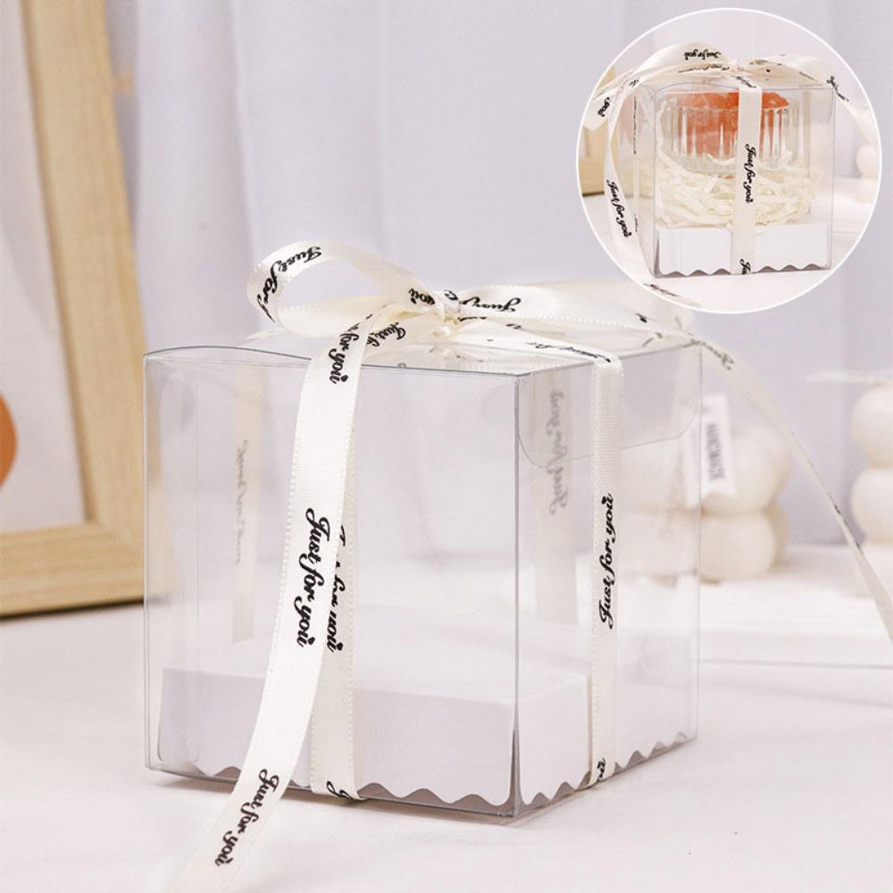 5pcs Clear Party Favor Boxes Clear Treat Boxes with Inserts and Ribbon Favors Boxes Wedding Shower Favor Boxes Packaging Boxes Gift Box