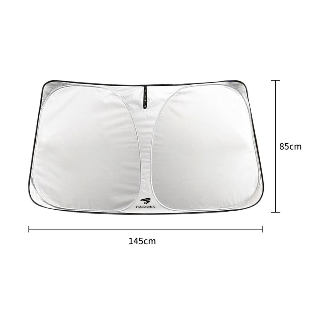 Harrier Car Windshield Sunshade 56.3 X 31.5 Inches (143 X 80 Cm), Exclusive Logo