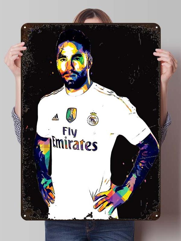 Dani Carvajal Metal Posters Customizable Sign Decor for Room Decoration Football Player Tin Signs for Home Wall Art Decoration