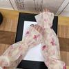 Flower Chiffon Sunscreen Arm Covers Elastic Cycling Gloves Chinese Style Sleeves  Outdoor
