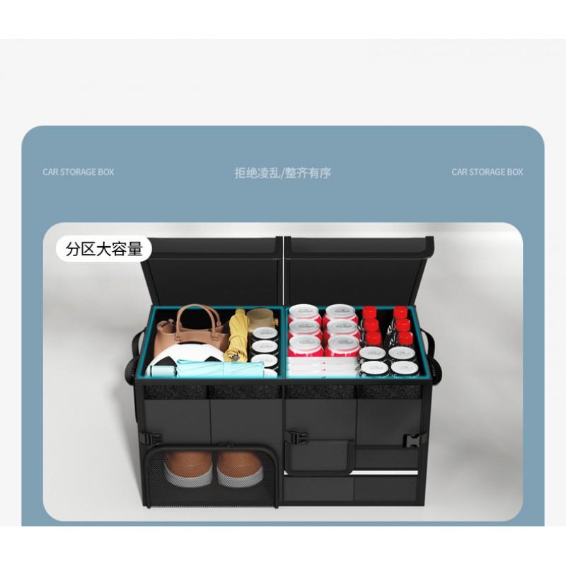 Foldable Car Trunk Organizer Box 60L Heavy Duty Storage Bin With Handle SUV Sedan Van