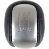 Suzuki Grand Vitara II 05-15 Schaltknauf SCHWARZES LEDER + SILBER 5 GANG