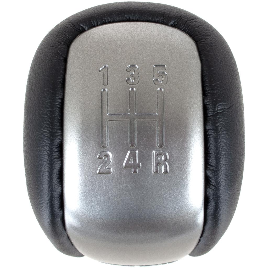 Suzuki Grand Vitara II 05-15 Schaltknauf SCHWARZES LEDER + SILBER 5 GANG