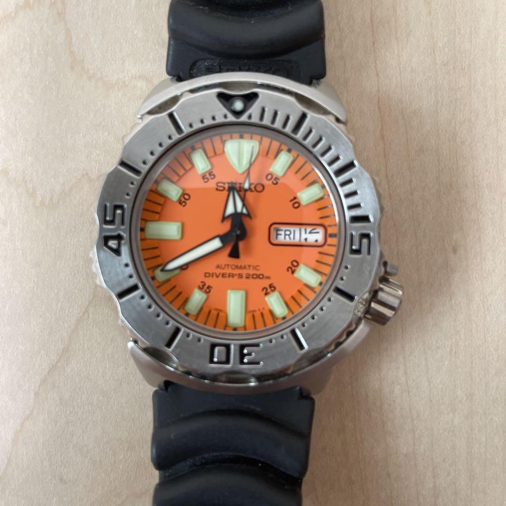 [USED] SEIKO Automatic Diver's Watch Orange Monster