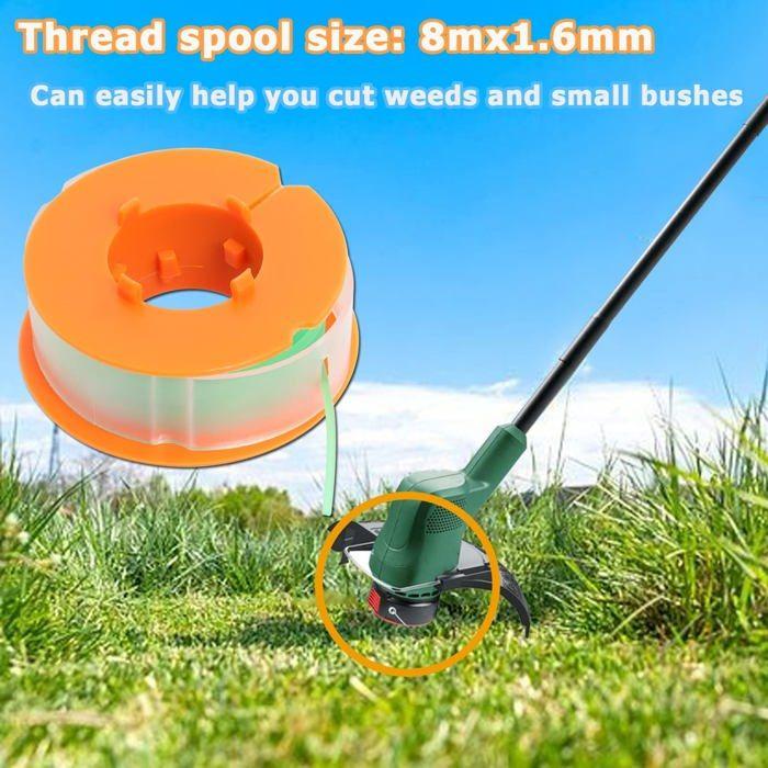 Bobines de fil pour coupe-bordures - poweka - f016800175 - compatible bosch - 3 pièces - 8mx1.6mm