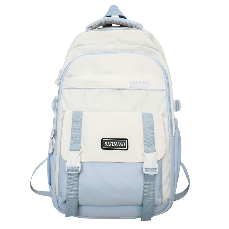 Schoolbag Stylish Simple Versatile Student School Bag Niche Design Light Leisure Travel Backpack Large Capacity Class Backpack