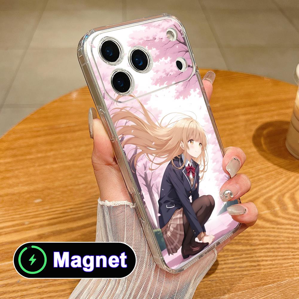 Angel Mahiru Shina Phone Case for iPhone 17 16 15 14 13 12 11 Air Pro Max Plus Mini Soft TPU Clear Magsafe Cover