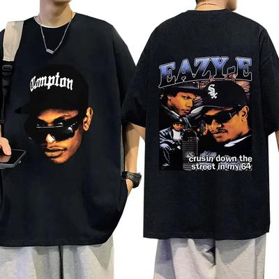 90s Rapper Eazy E Graphic T Shirt 2026 Men Vintage Harajuku Women Tshirt Short Sleeve  Cotton Tshirt Hip Hop Streetwear Tee