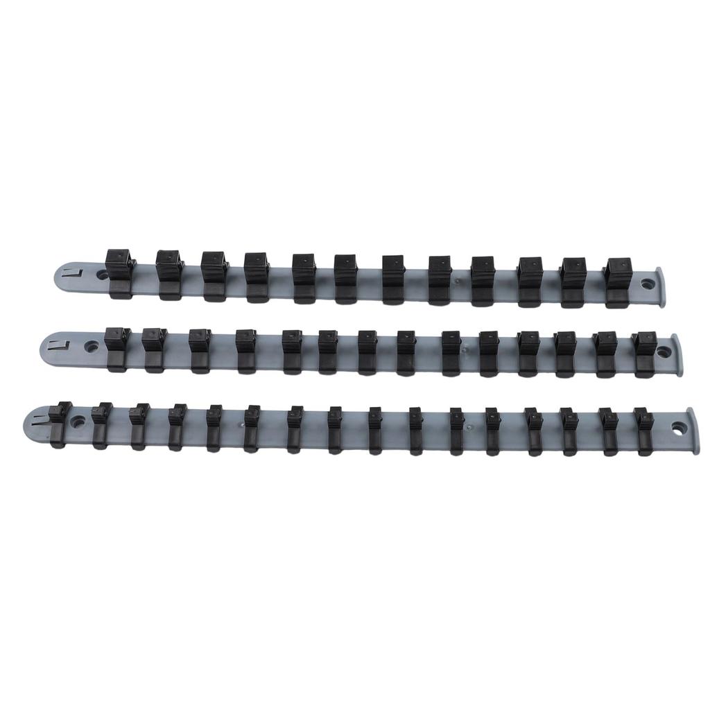 Socket Rail Holder Storage Organizer 34cm/14inch Gray+Black Hand Tools