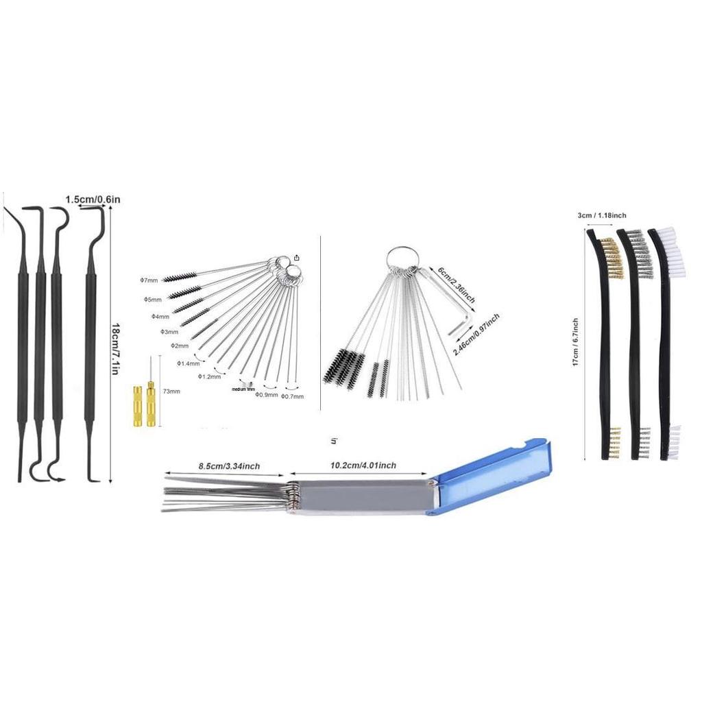 Airbrush Spray Gun Cleaning Kit: Includes Small Brush, Rinse Gun, Nozzle, and Four Ventilation Accessories for Auto Repair.