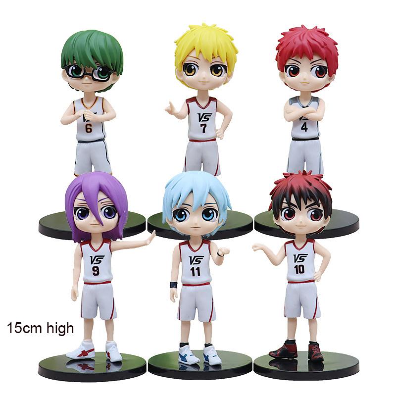 

Anime Kuroko basketball action figure 6 styles white uniform Kuroko Tetsuya Teppei Kagami Taiga collectible toy for boys gift