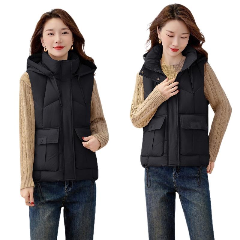Cotton Vest Women's Autumn and Winter New Loose Versatile Short Wear Vest Down Cotton Vest Vest Vest Batch