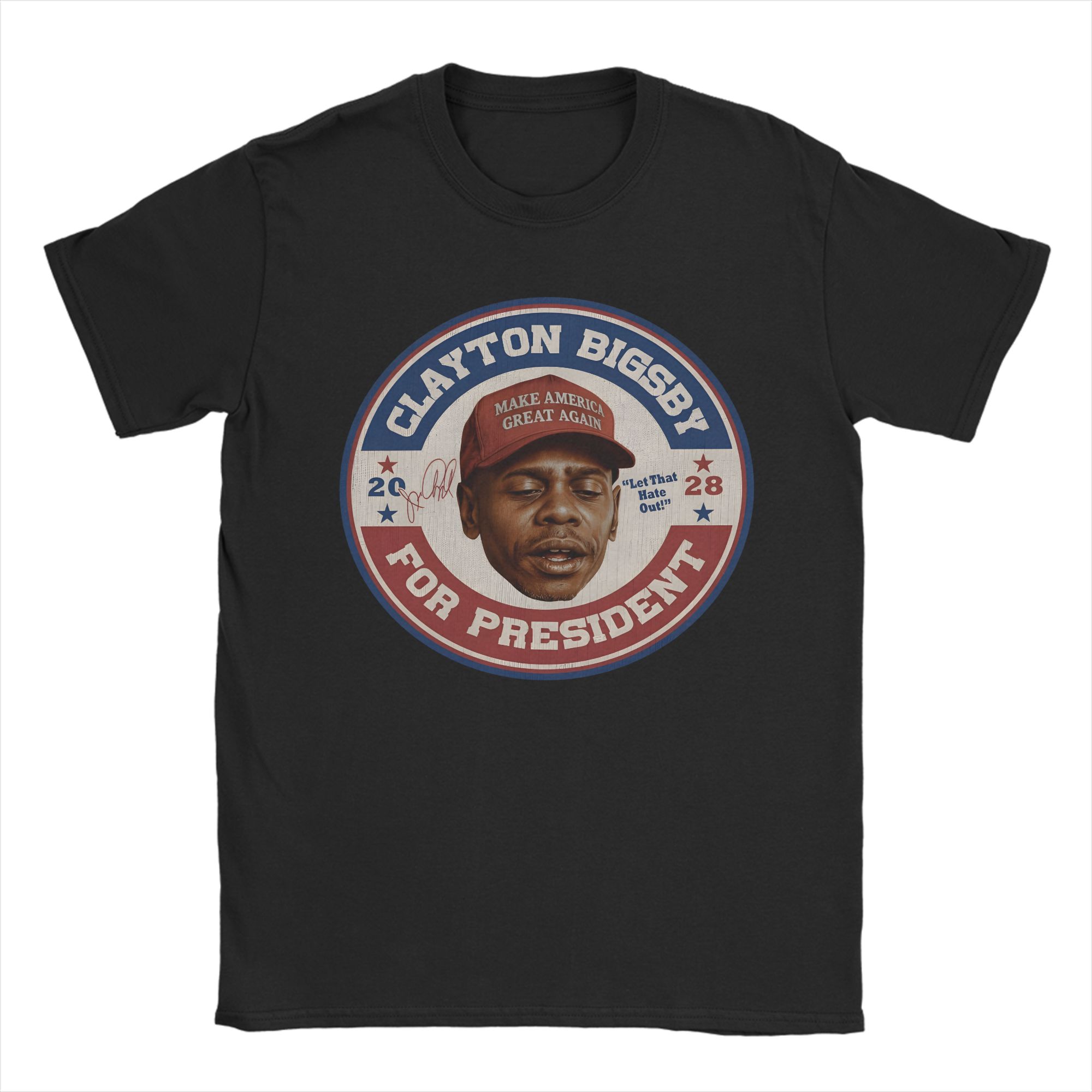 

Clayton Bigsby For President 2028 T Shirt Popular T Shirts Cotton O-Neck 4XL 5XL 6XL Clothes Short-Sleeved Y2K Casual Tops S разноцветный