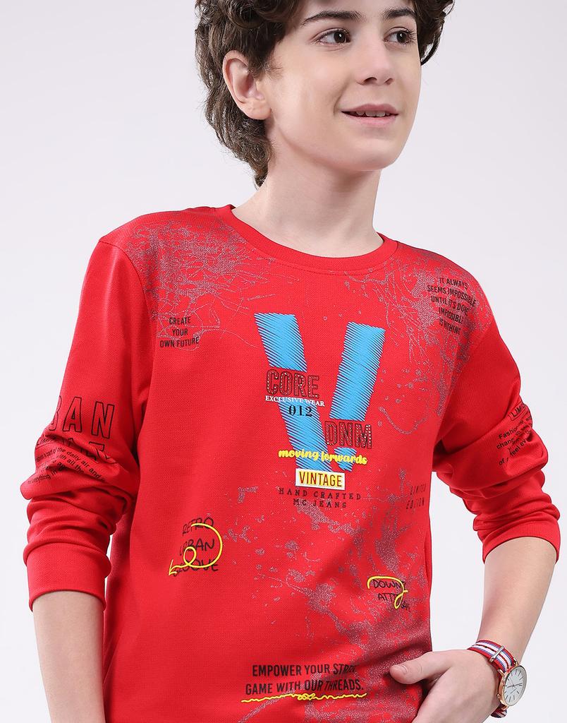 Monte Carlo Boy's Round Neck Full Sleeve T-Shirt