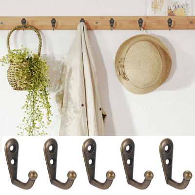 House Decoration Key Holder Shelf Storage Single Prong Metal Antique Hooks Coat Hanger Wall Door