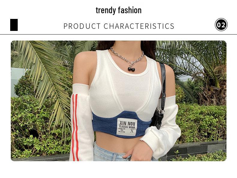 Jennie Kim Schulterfreier Stil: Heißes Mädchen Kurzes Top Jazz Tanz Bühnenkostüm