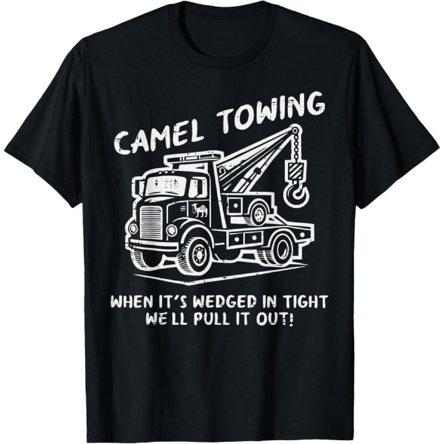 Camel Towing Funny Inappropriate Cringe Adult Humor Joke T-Shirt S