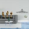 Resin Thinker Statues Tabletop Abstract Art Sculptures Scroll Metal Wall Decor Plaque Floral