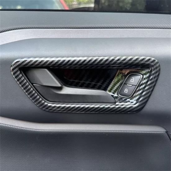 Carbon Fiber Inner Door Handle Bowl Cover Trim For Ford Bronco Sport 2024 2025