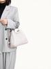 Women's Large Capacity Genuine Leather Drawstring Bucket Bag - Korean Style Fashionable Tote for Commute