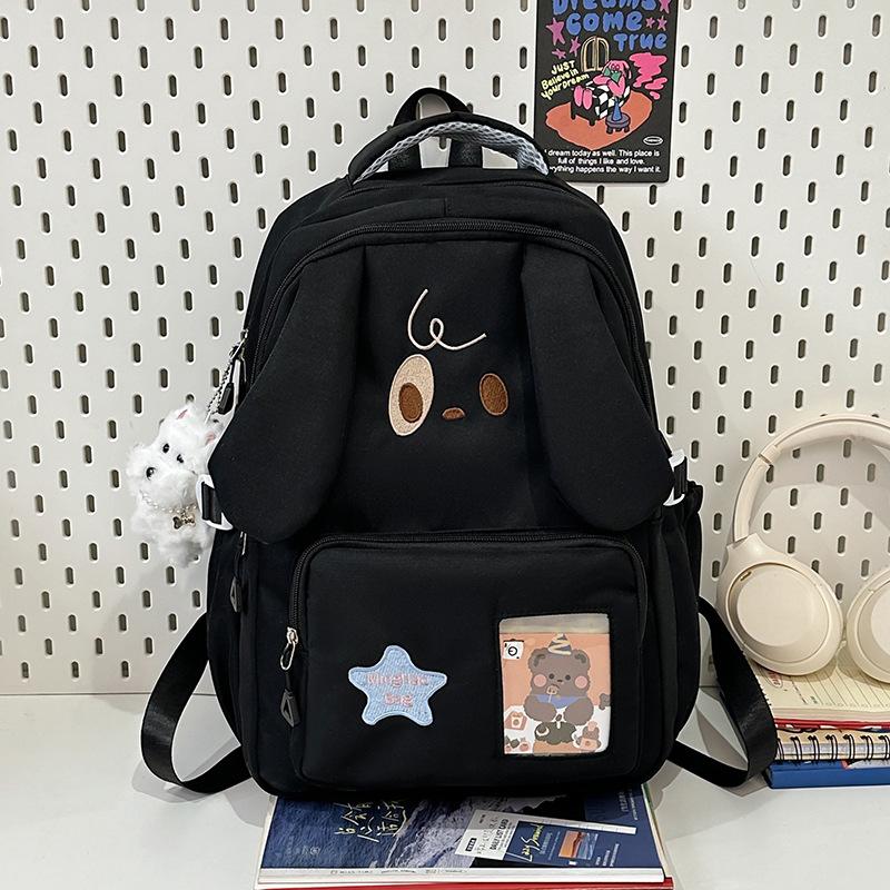 Schoolbag Cute Puppy Schoolbag Female Junior High School Student Cartoon Transparent Pain Bag Ins Wind Large Capacity Backpack Student Backpack Tide
