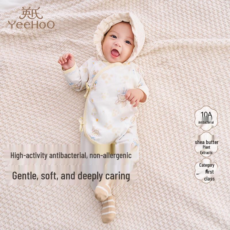 YEEHOO Baby 10A Antibacterial Long-Sleeve Romper 66