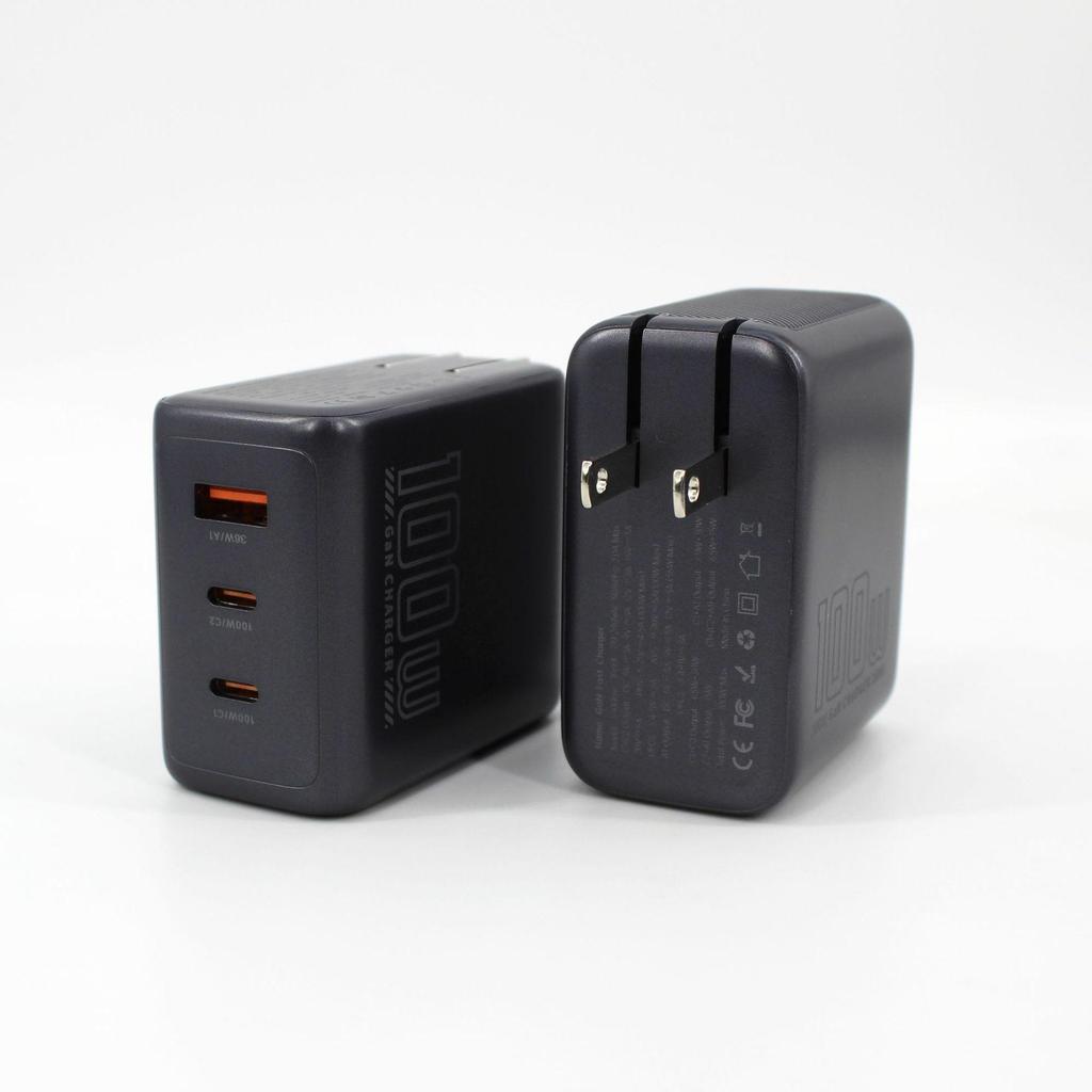 AI 100W Gallium Nitride Multi-Port Fast Charger for Laptops, Tablets, and Phones