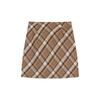 Girl Winter Plaid Aline Skirt With Stretch Wool Blend For Casual And Fashionable Looks