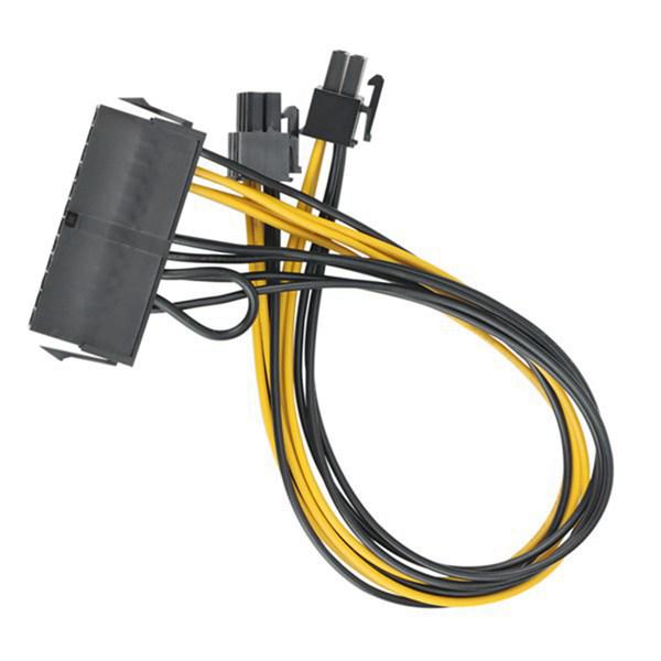 

Black & Yellow PVC 18AWG Tinned Copper ATX Power Cable 24-Pin to GPU Other