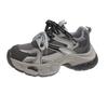 Double shoelace dad shoes women's new thick-soled heightening retro versatile light versatile casual sports shoes