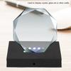 LED Light Lamp Display Stand   Glass Art Base Holder   (Colorful Light S)