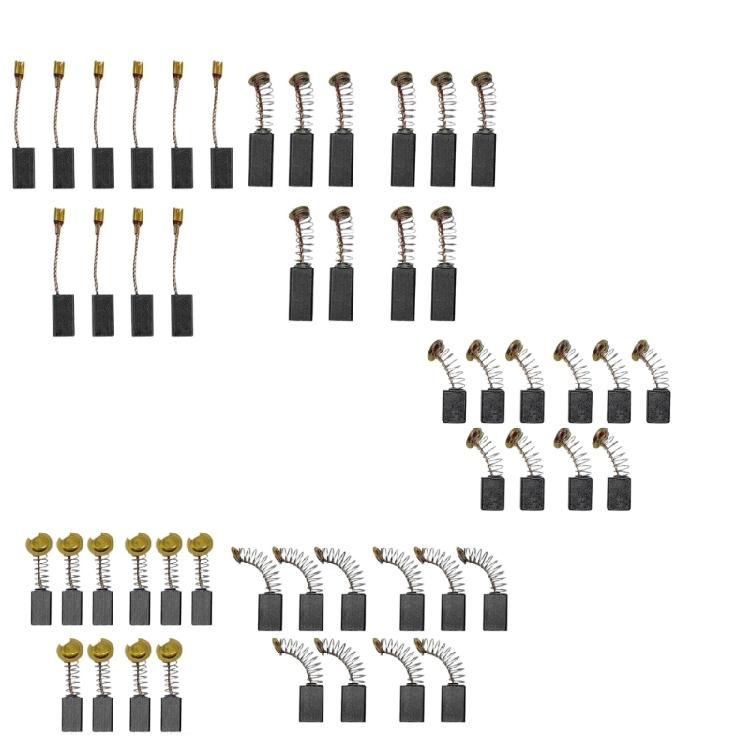 50Pcs Electric Motor Carbon Brushes Power Tool Repairing Parts Carbon Brush Replacement Easy Installation