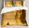 Egyptiska Pyramider Påslakan King Size Vuxen Forntida Egypten Stammönster Sängklädesset Afrikansk Vintage Exotisk Kamel Öken Täcke