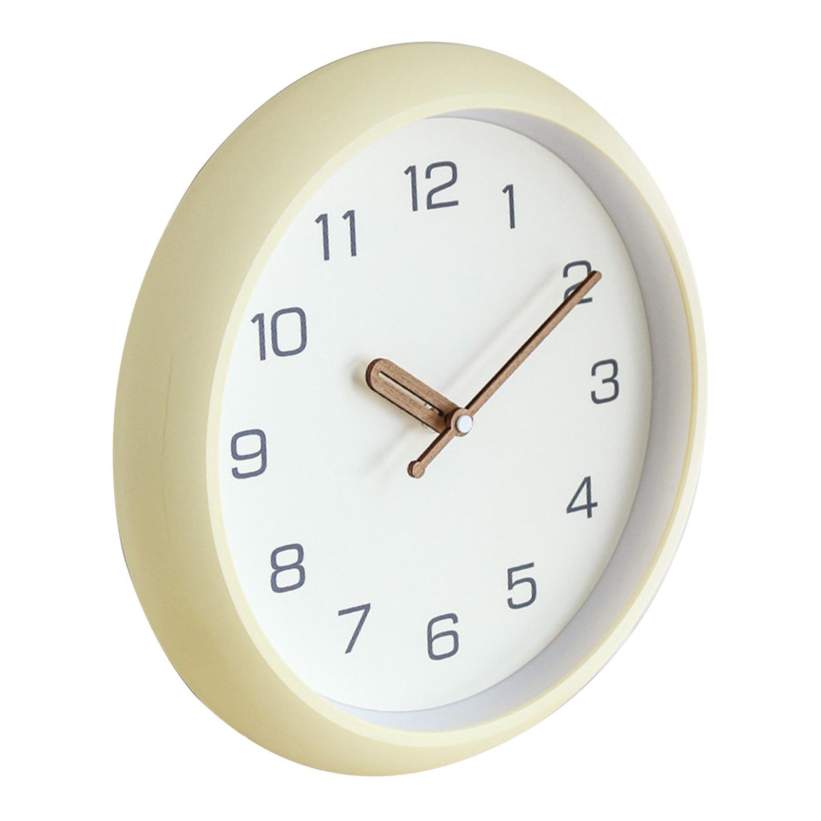 

12 Inch Silent Quartz Decorative Wall Clock Non Ticking Battery Operated Round Easy to Read for School