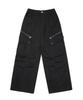 AAKAM Knee Pin-Tuck Zippered Cargo Pants (Black)