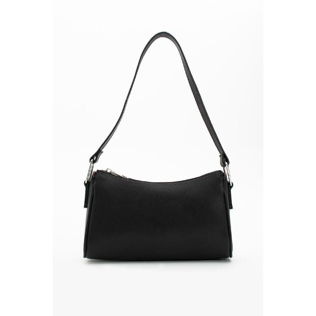 Women's Lined Zipper Closure Baguette Ring Handbag And Shoulder Bag