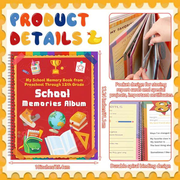 School Memory Book, graduation gift, Campus commemorative booklet, student gifts, student supplies, stationery, Stationery, student graduation gifts