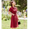 Pasite Elegant Summer Short-Sleeve Dress for Moms