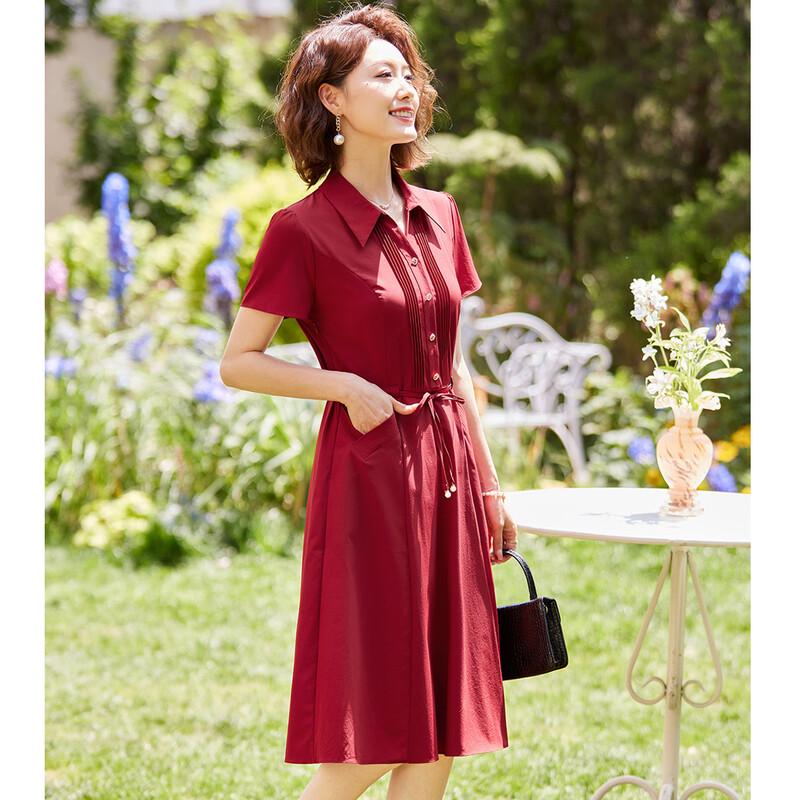 Pasite Elegant Summer Short-Sleeve Dress for Moms