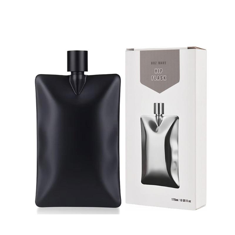 1 Stück Kreative Edelstahlflasche Outdoor Tragbar Kompaktflasche Einfach Stilvoll Alkoholbehälter für Reisen Tägliches Tragen 175ml