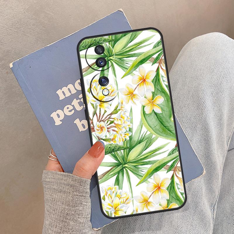 Summer Tropical Plants Leaf Case For Honor Magic 8 5 6 7 Pro Cover For Honor 400 200 Lite 50 70 90 X8a X8b X9a X9b X9c