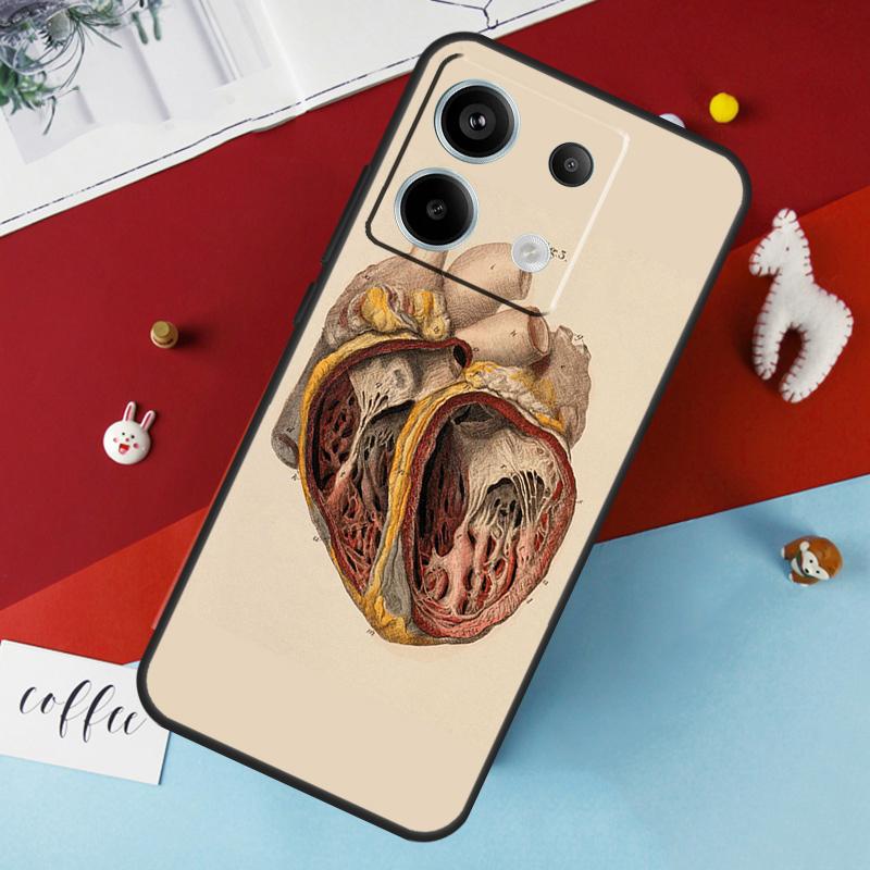 Human Anatomy Case For Xiaomi Redmi Note 13 Pro 14 12 11 10 15 Pro Plus Redmi 10C 12C 13C 14C 15C 15 Cover